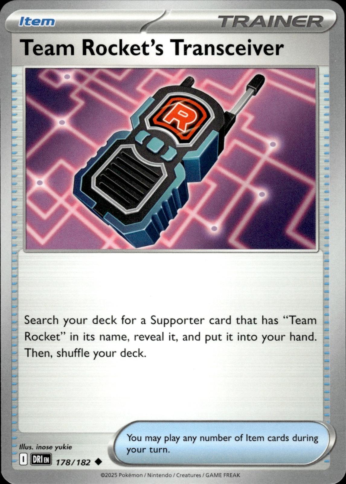 Team Rocket's Transceiver SV10: Destined Rivals #178/182 Uncommon