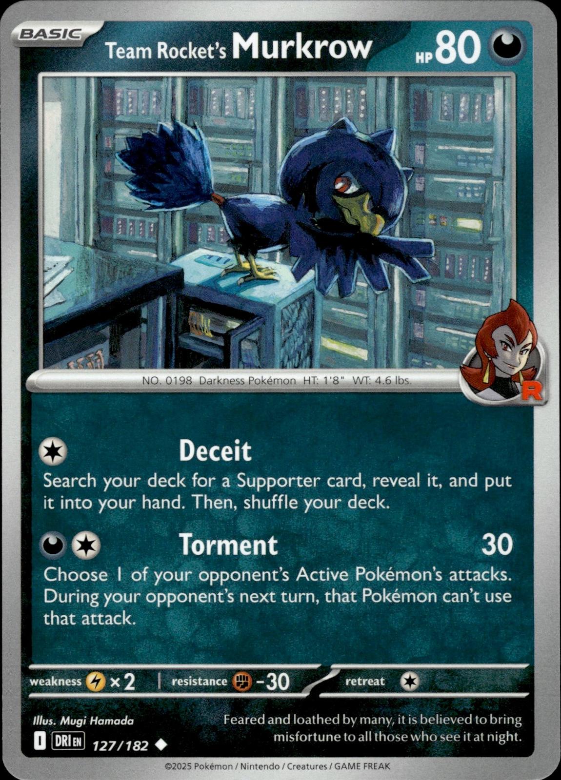 Team Rocket's Murkrow SV10: Destined Rivals #127/182 Uncommon