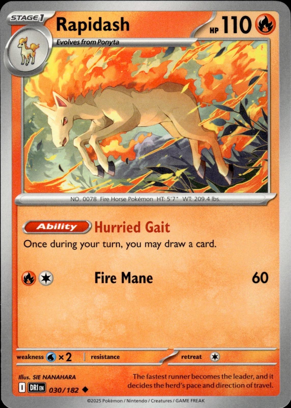 Rapidash SV10: Destined Rivals #030/182 Uncommon