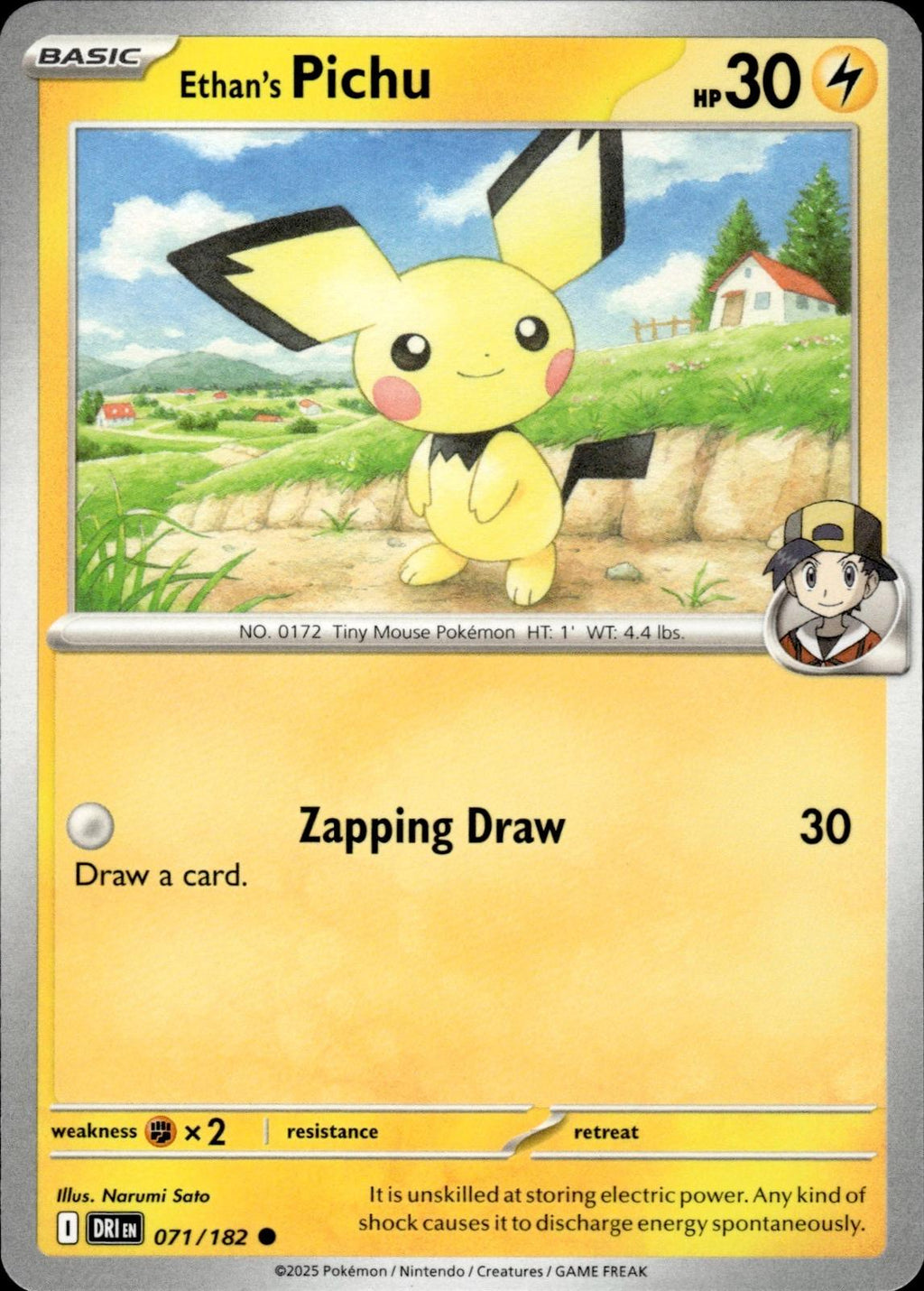 Ethan's Pichu SV10: Destined Rivals #071/182 Common