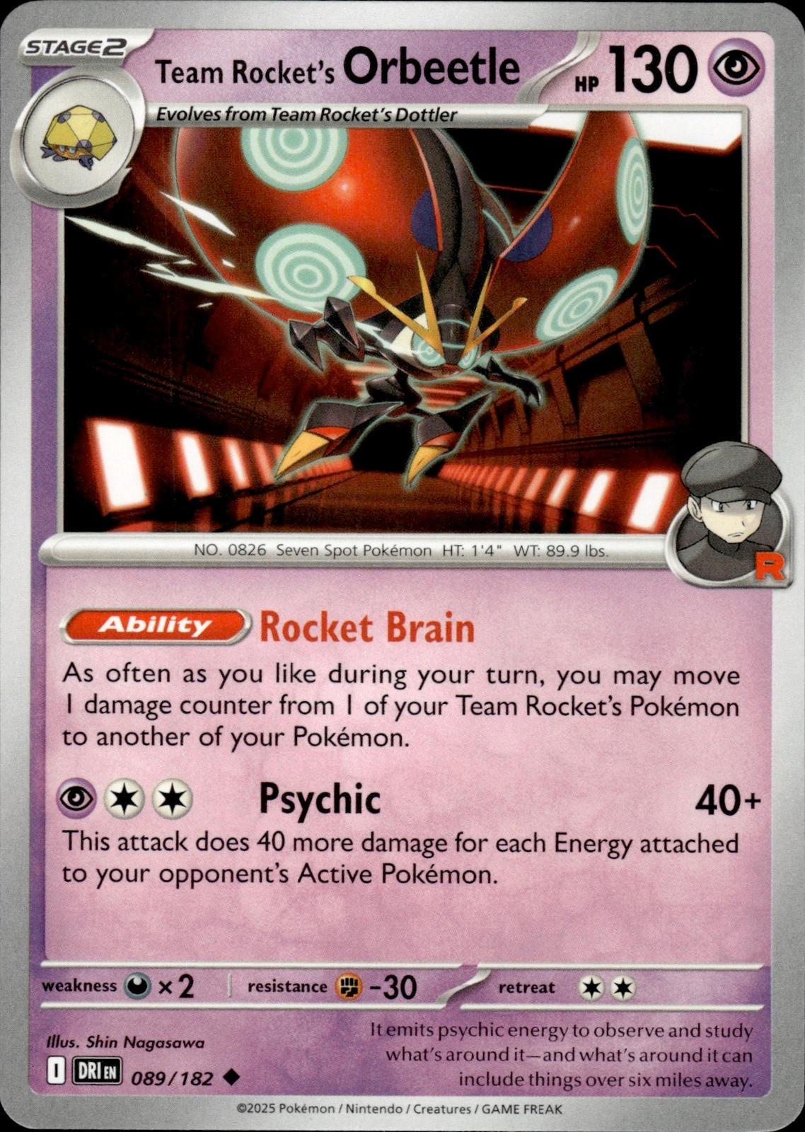 Team Rocket's Orbeetle SV10: Destined Rivals #089/182 Uncommon