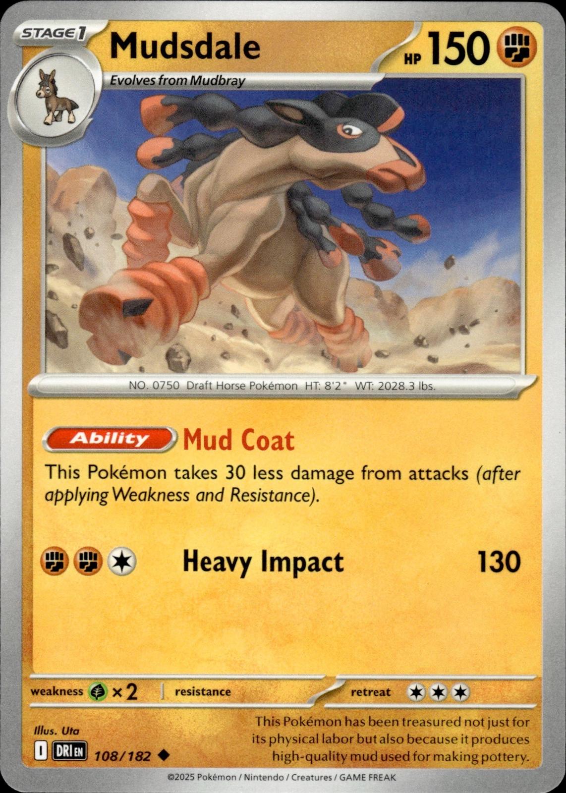 Mudsdale SV10: Destined Rivals #108/182 Uncommon