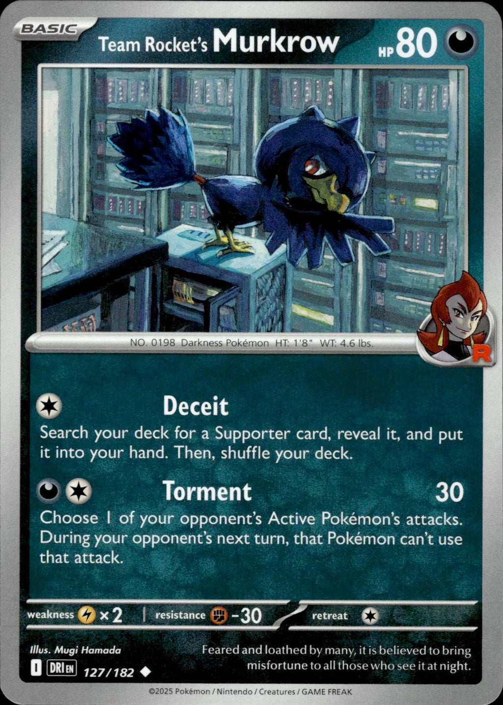 Team Rocket's Murkrow SV10: Destined Rivals #127/182 Uncommon