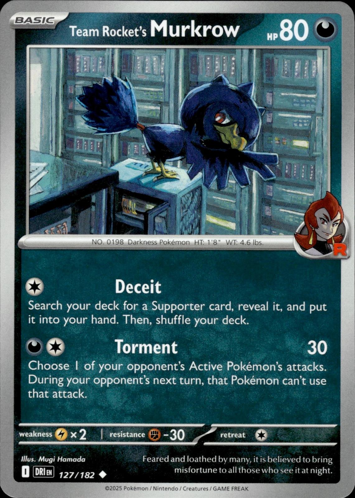 Team Rocket's Murkrow SV10: Destined Rivals #127/182 Uncommon
