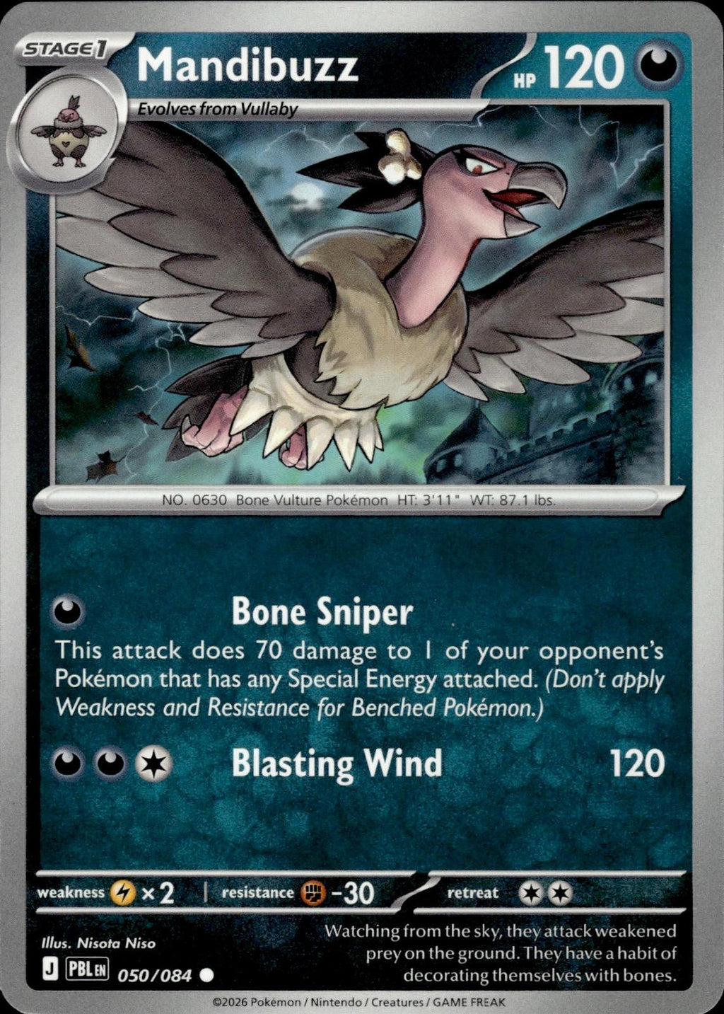 Mandibuzz ME05: Pitch Black #050/084 Common