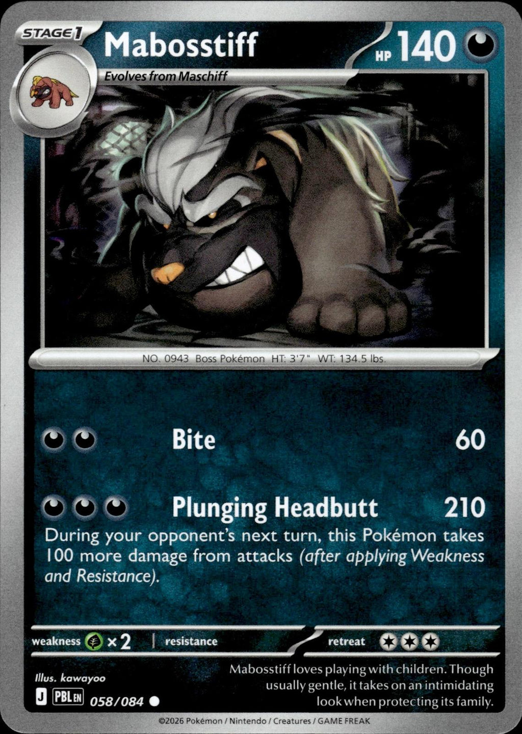 Mabosstiff ME05: Pitch Black #058/084 Common