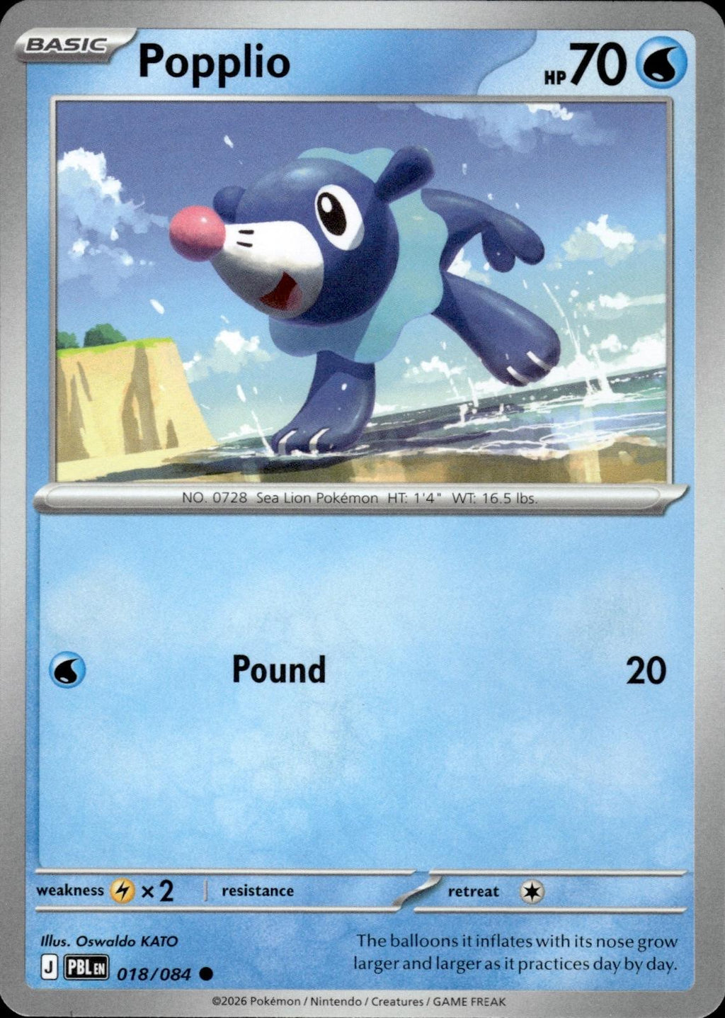 Popplio ME05: Pitch Black #018/084 Common
