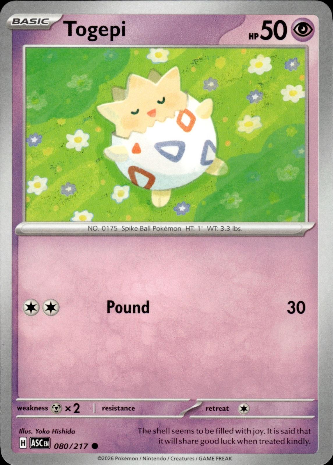 Togepi ME: Ascended Heroes #080/217 Common