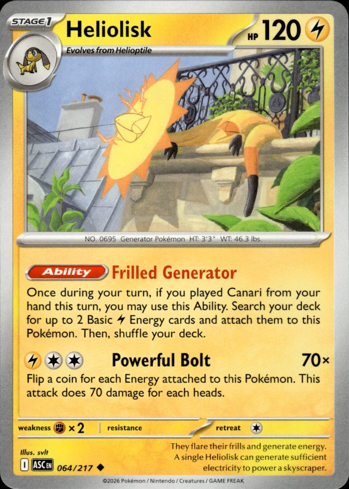Heliolisk ME: Ascended Heroes #064/217 Uncommon