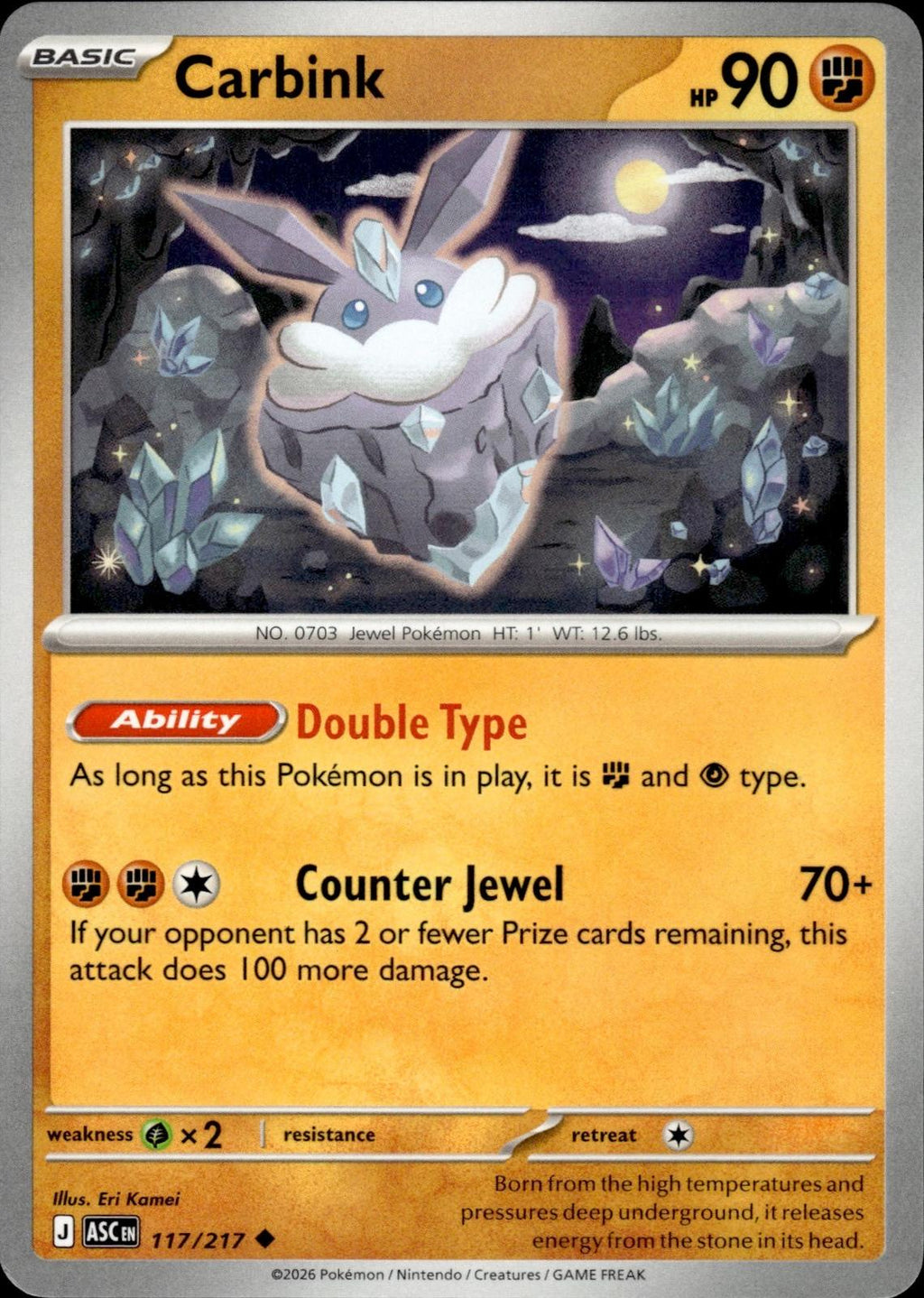 Carbink ME: Ascended Heroes #117/217 Uncommon