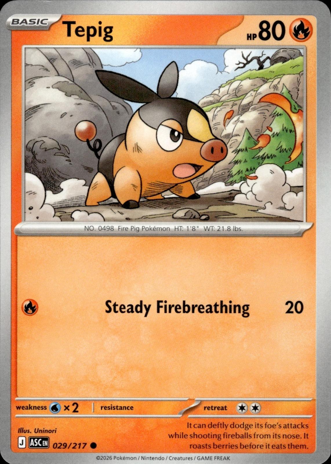 Tepig ME: Ascended Heroes #029/217 Common