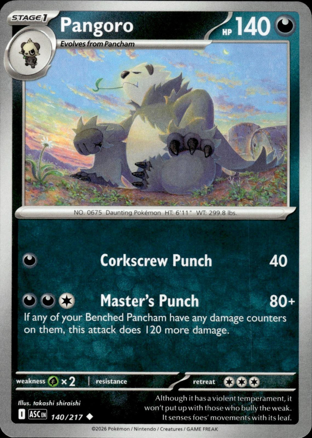 Pangoro ME: Ascended Heroes #140/217 Uncommon