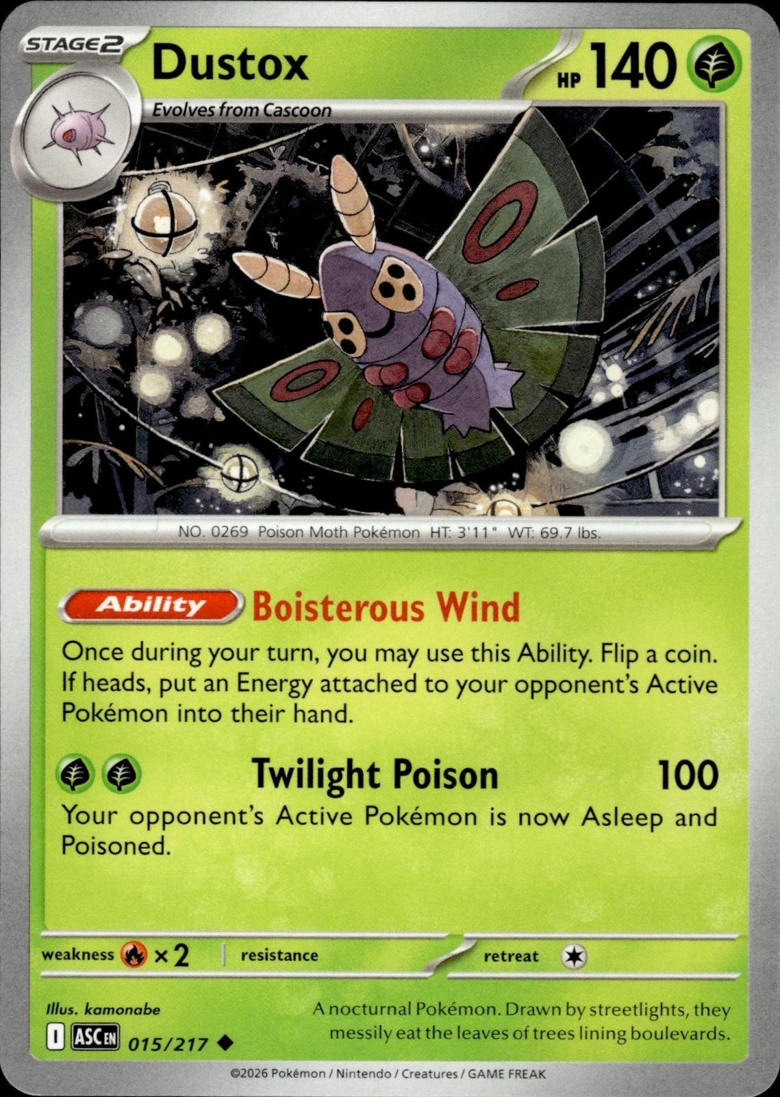 Dustox ME: Ascended Heroes #015/217 Uncommon