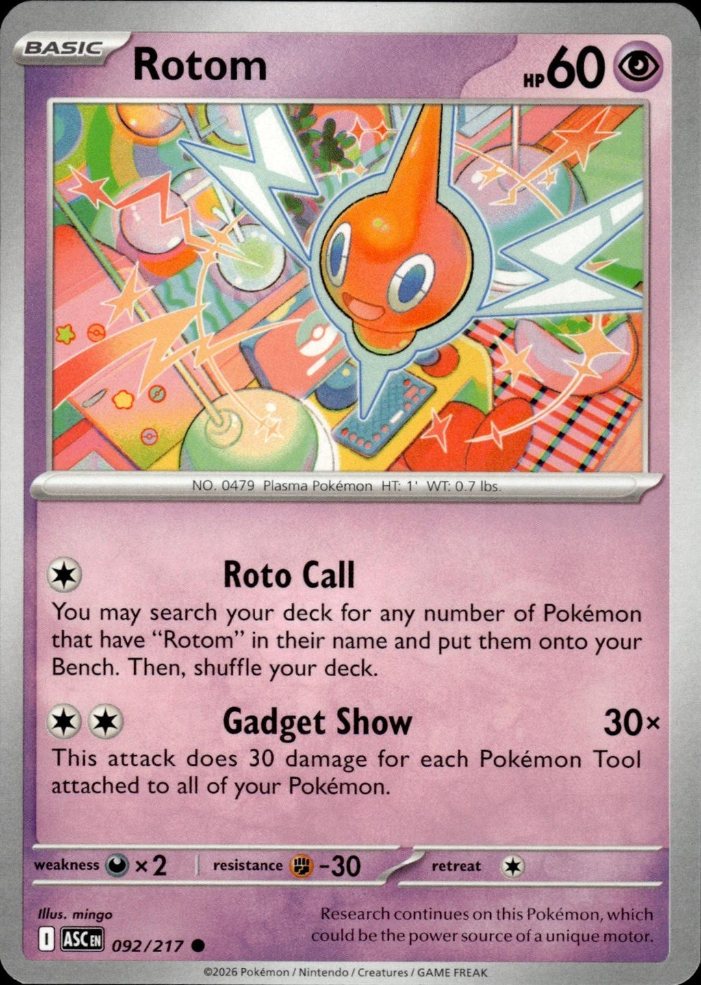 Rotom ME: Ascended Heroes #092/217 Common