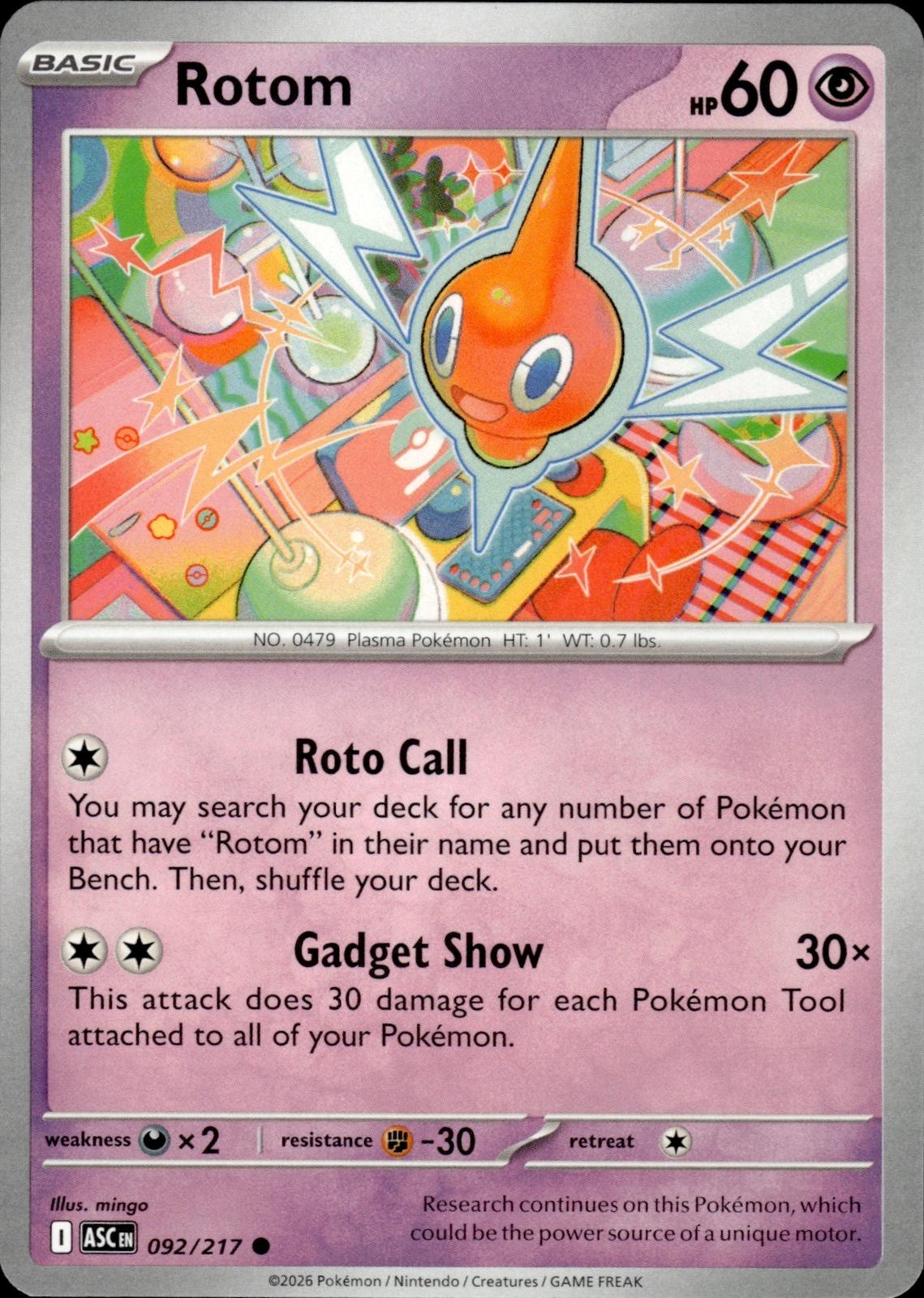 Rotom ME: Ascended Heroes #092/217 Common
