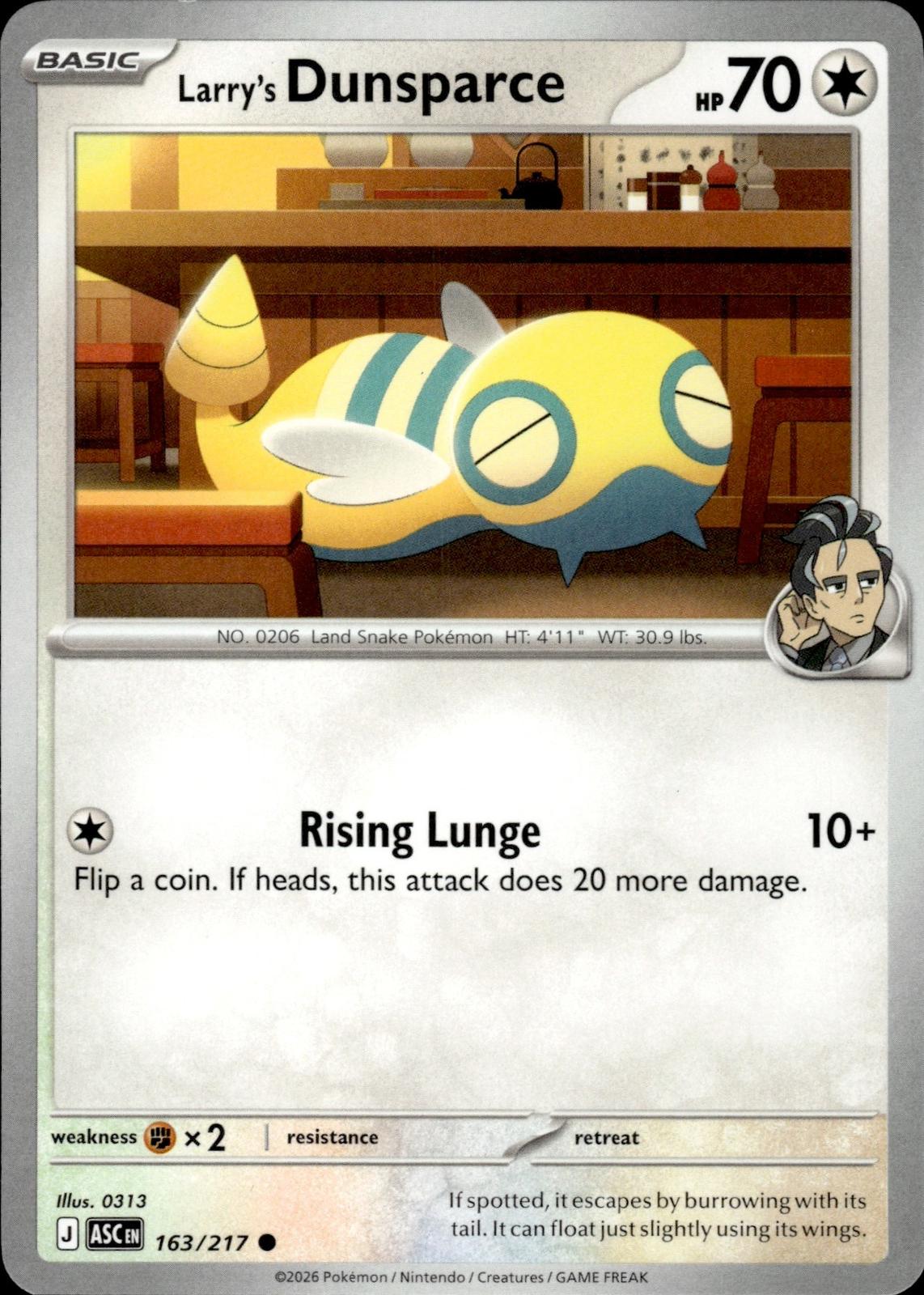Larry's Dunsparce ME: Ascended Heroes #163/217 Common