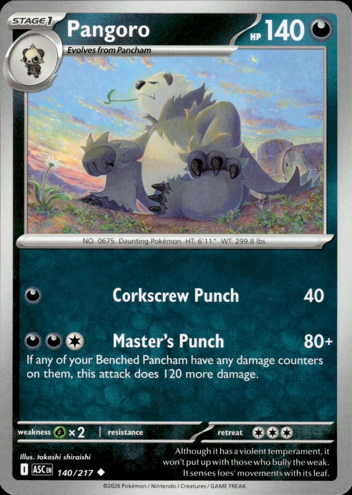 Pangoro ME: Ascended Heroes #140/217 Uncommon