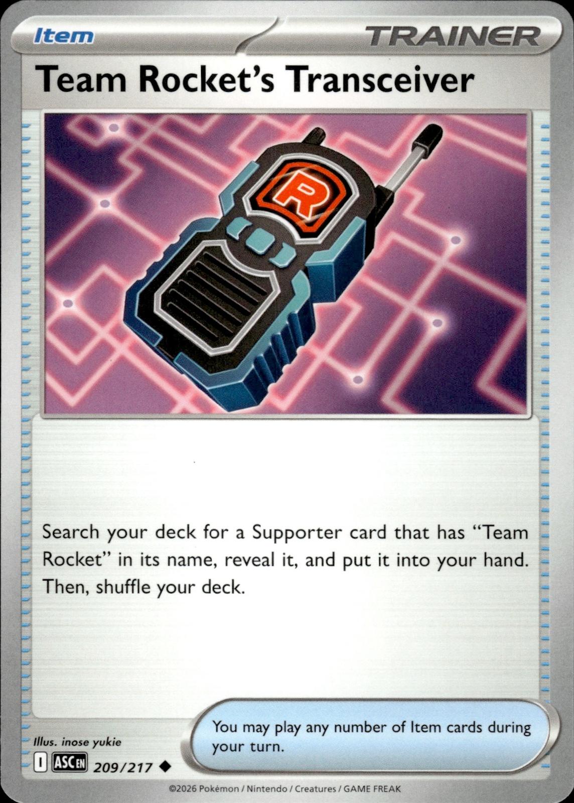 Team Rocket's Transceiver ME: Ascended Heroes #209/217 Uncommon