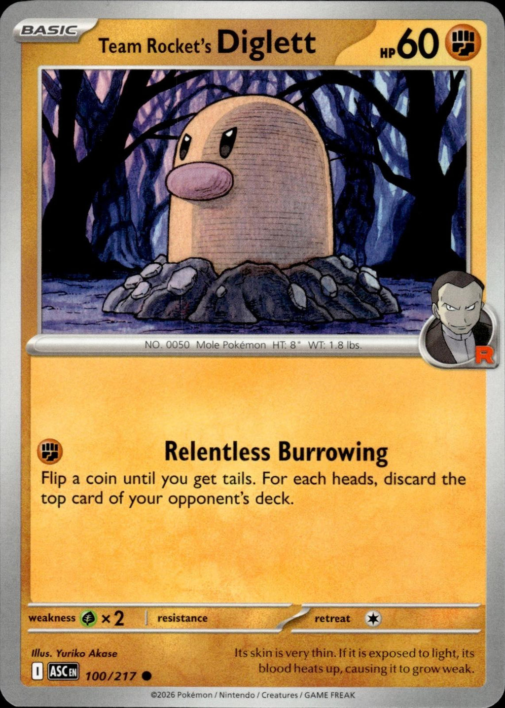 Team Rocket's Diglett ME: Ascended Heroes #100/217 Common