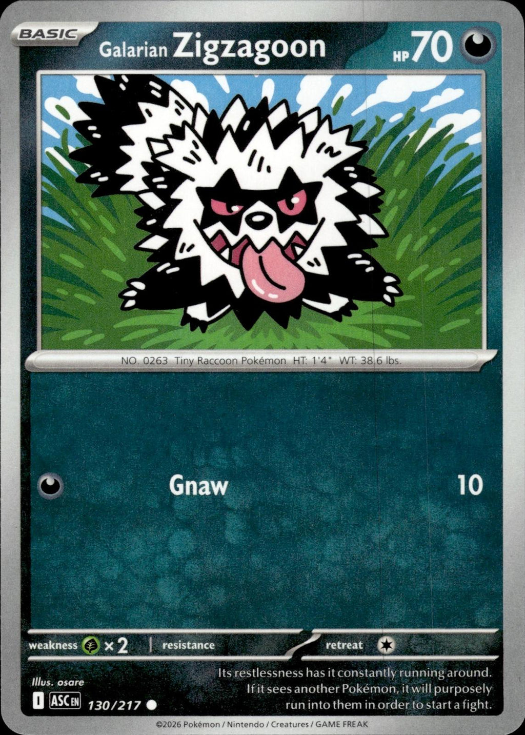 Galarian Zigzagoon ME: Ascended Heroes #130/217 Common