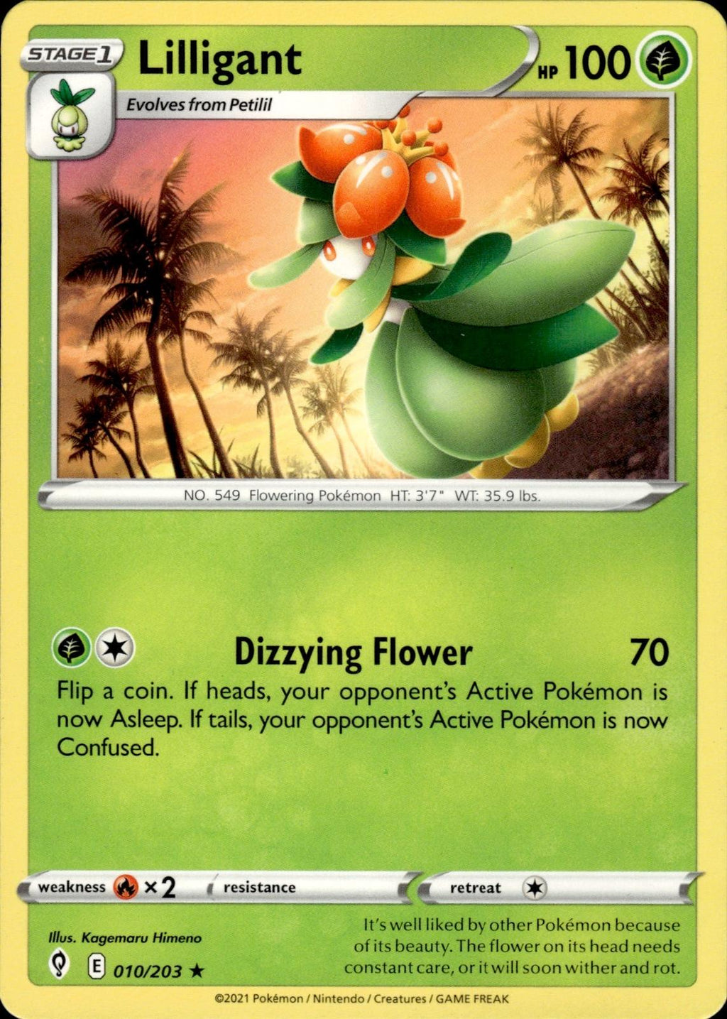 Lilligant SWSH07: Evolving Skies #010/203 Rare