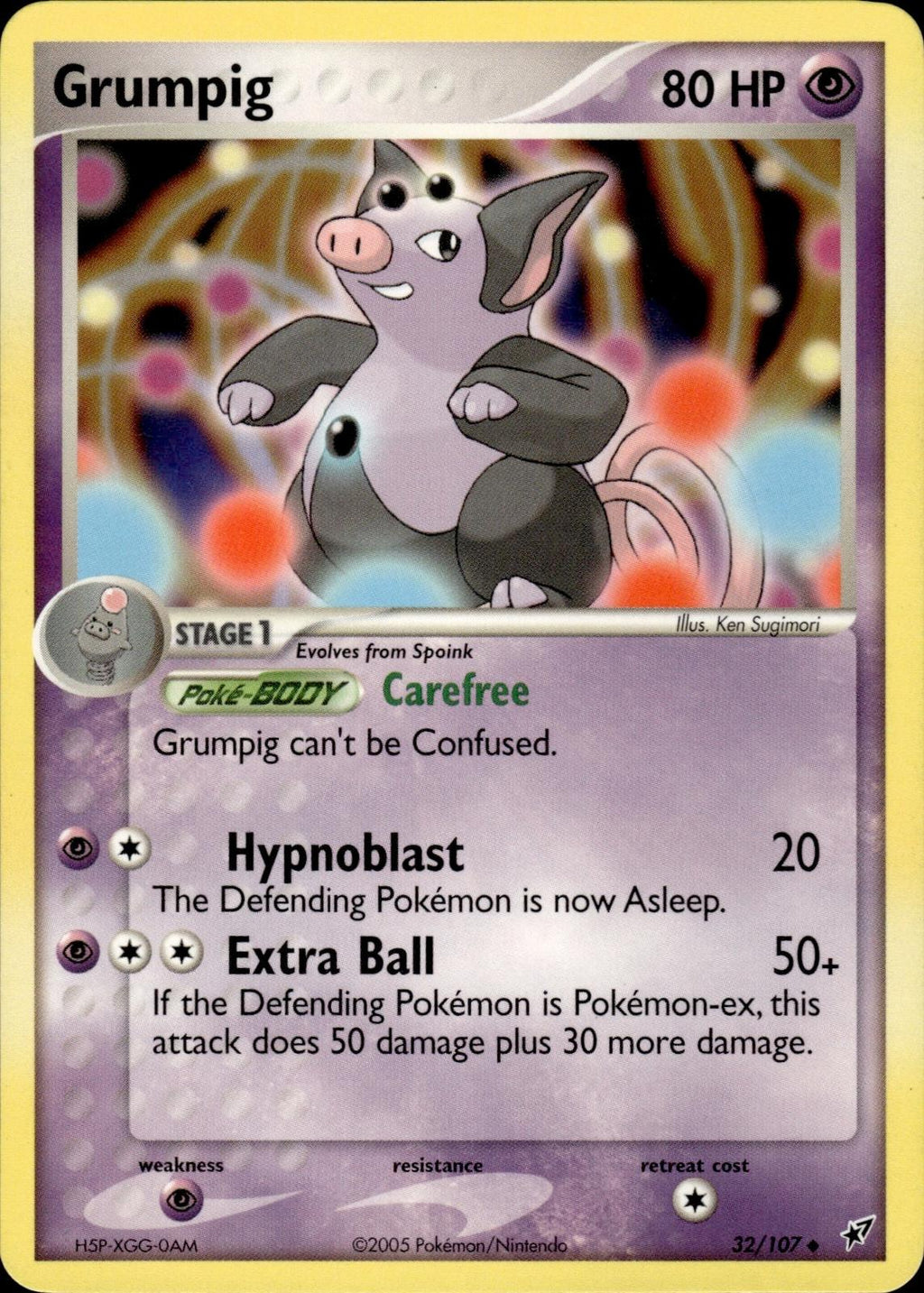 Grumpig EX Deoxys #32/107 Uncommon