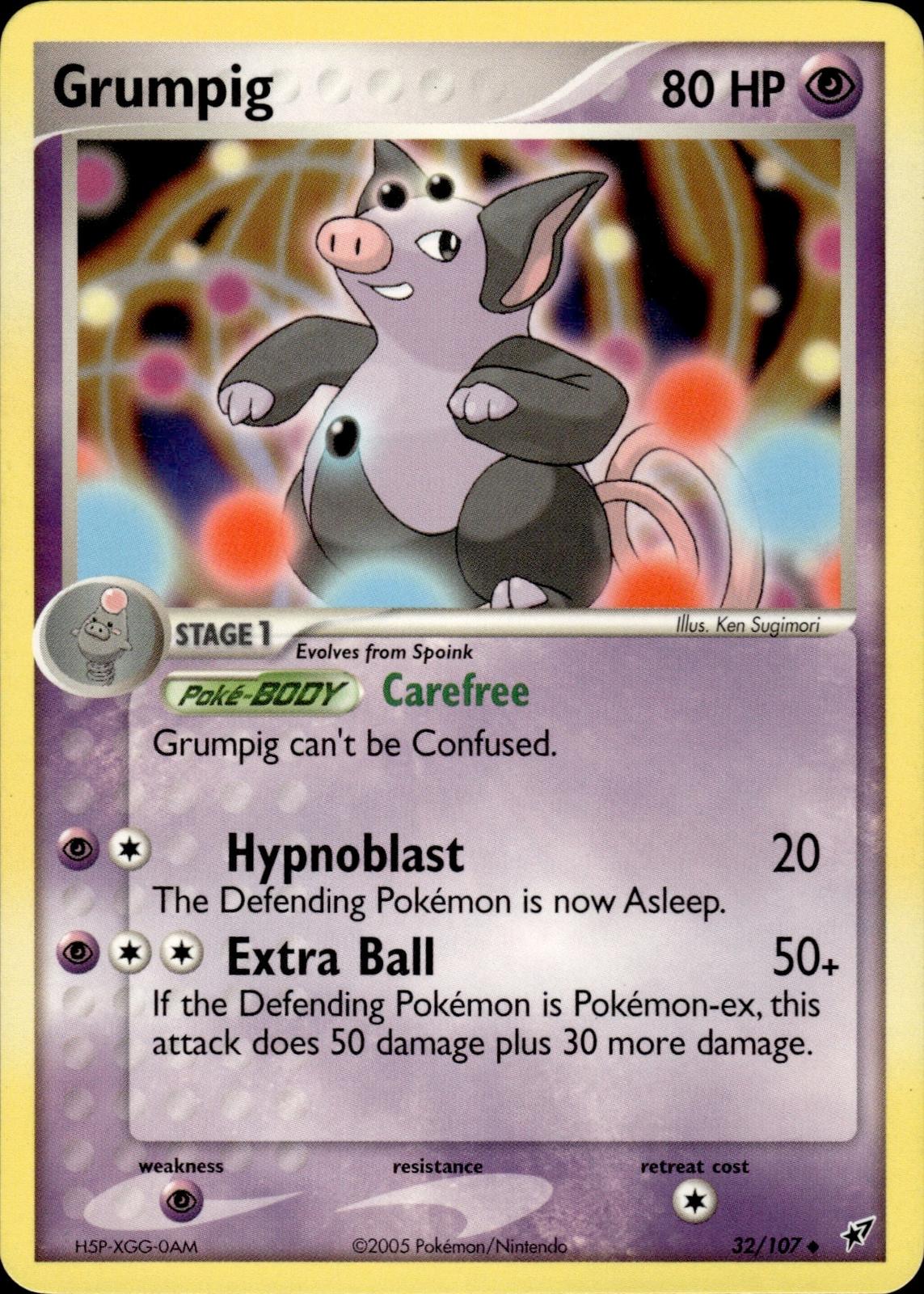 Grumpig EX Deoxys #32/107 Uncommon