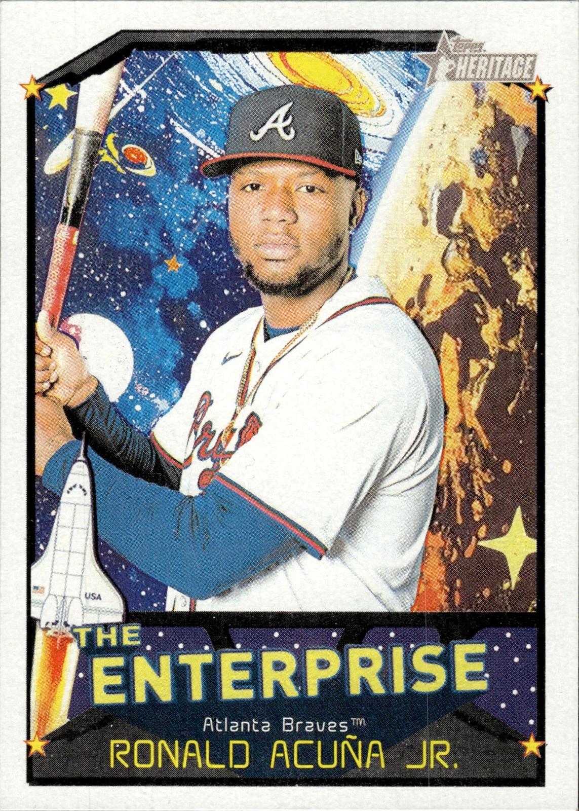Ronald Acuna Jr 2026 Topps Heritage #TE-RAJ The Enterprise Braves