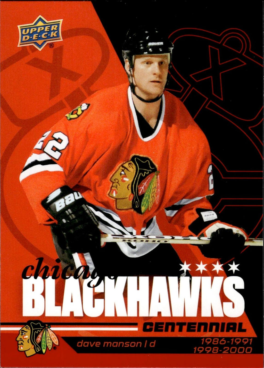 Dave Manson 2025-26 Upper Deck Chicago Blackhawks Centennial #28 Blackhawks