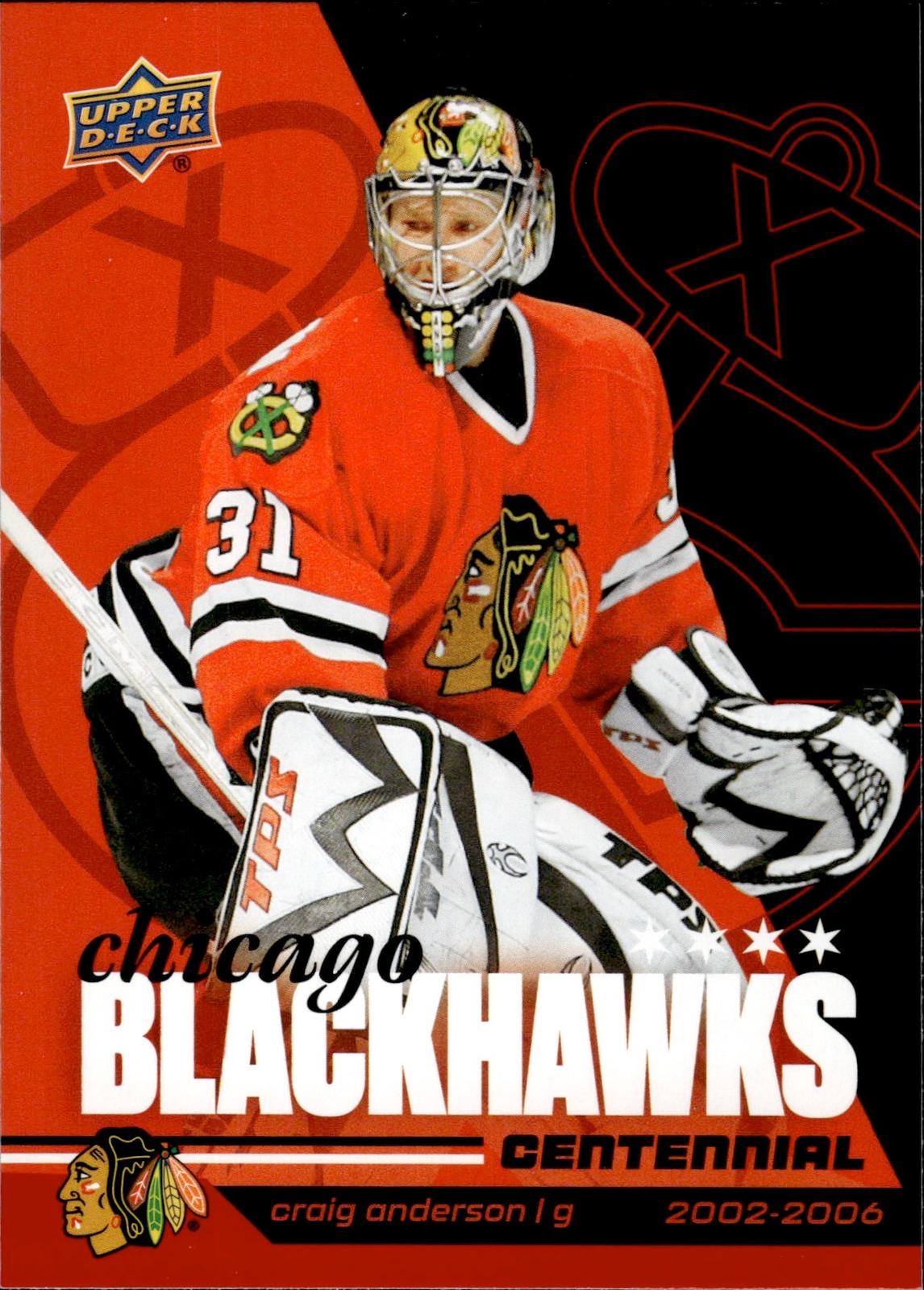 Craig Anderson 2025-26 Upper Deck Chicago Blackhawks Centennial #66 Blackhawks