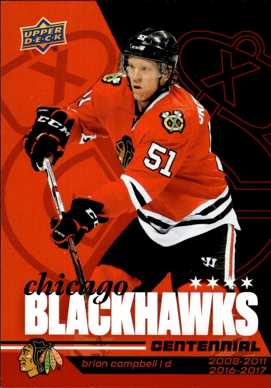 Brian Campbell 2025-26 Upper Deck Chicago Blackhawks Centennial #6 Blackhawks