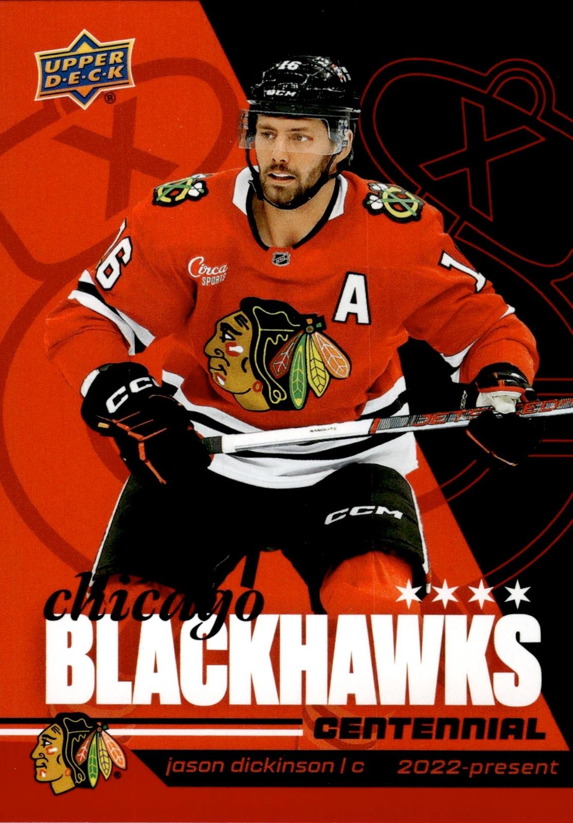 Jason Dickinson 2025-26 Upper Deck Chicago Blackhawks Centennial #71 Blackhawks