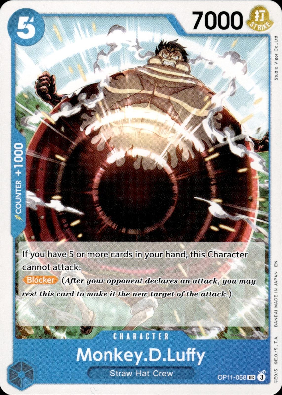 Monkey.D.Luffy (058) A Fist of Divine Speed #OP11-058 Uncommon