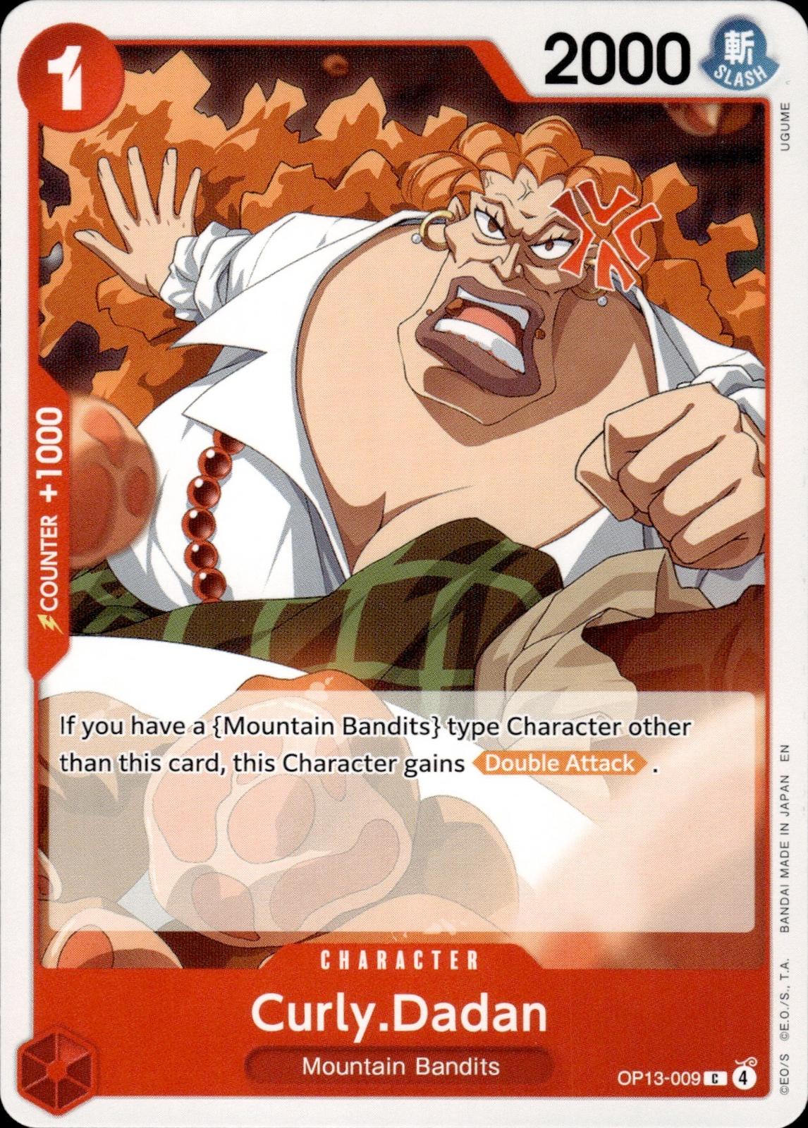 Curly.Dadan Carrying On His Will #OP13-009 Common