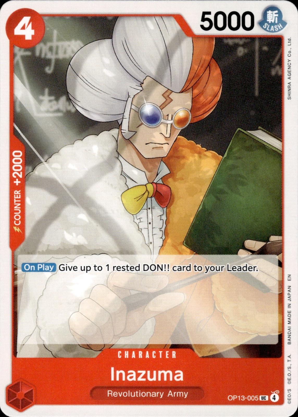 Inazuma Carrying On His Will #OP13-005 Uncommon