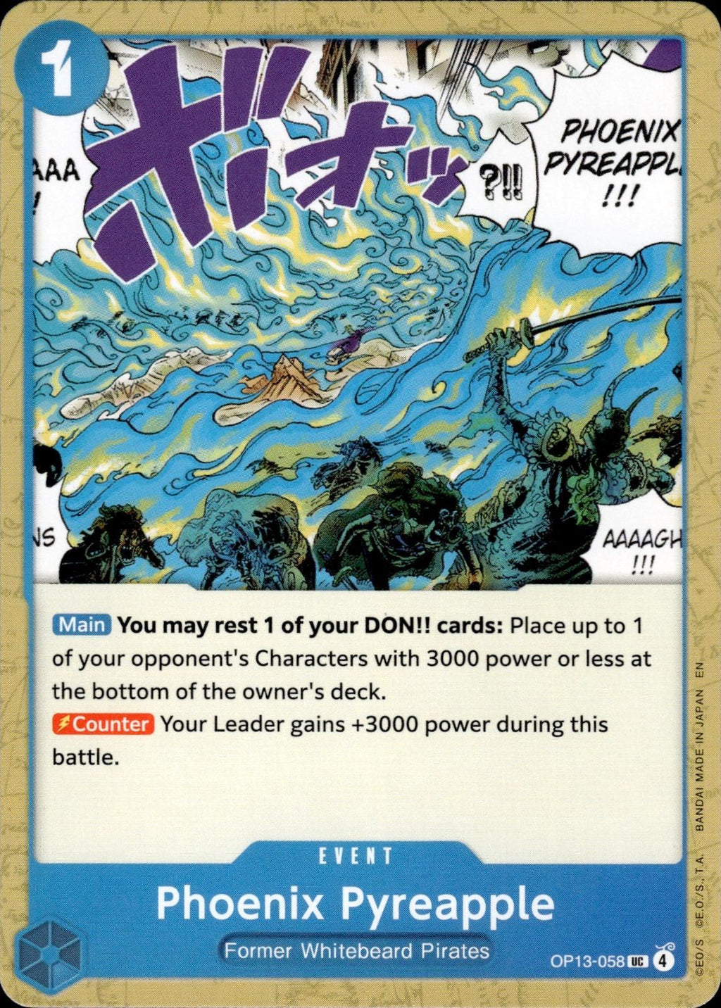 Phoenix Pyreapple Carrying On His Will #OP13-058 Uncommon