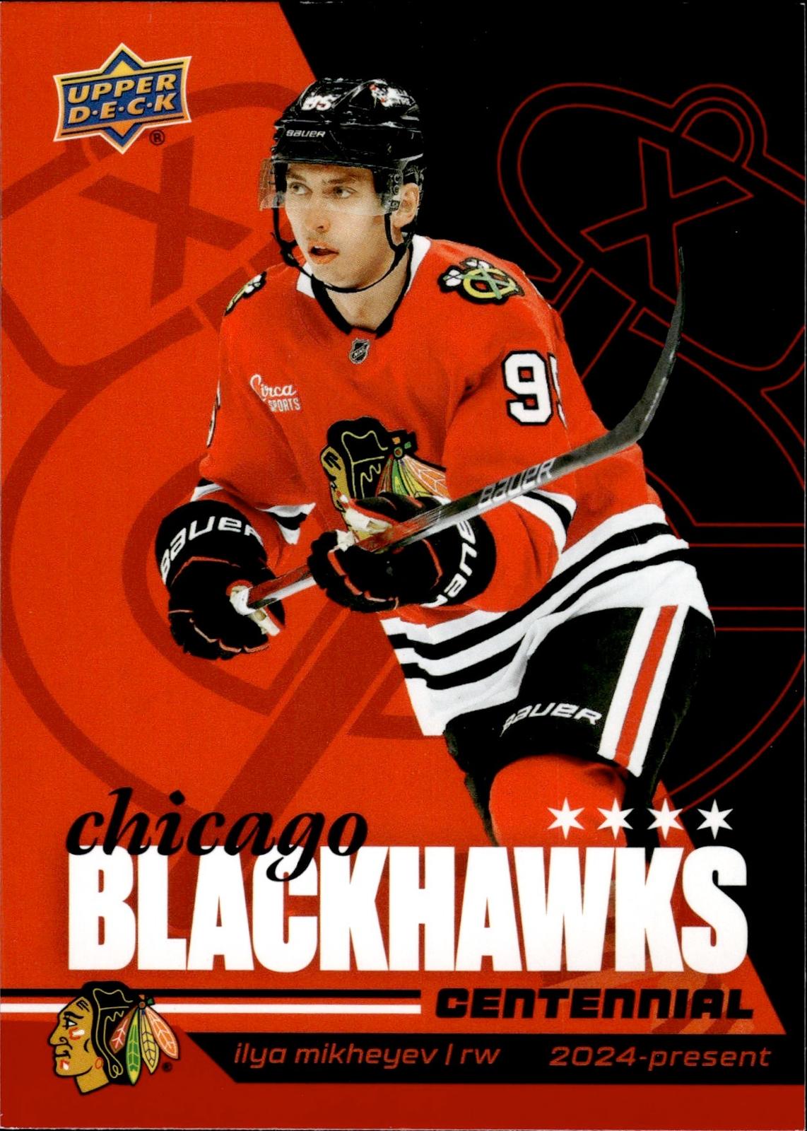 Ilya Mikheyev 2025-26 Upper Deck Chicago Blackhawks Centennial #25 Blackhawks