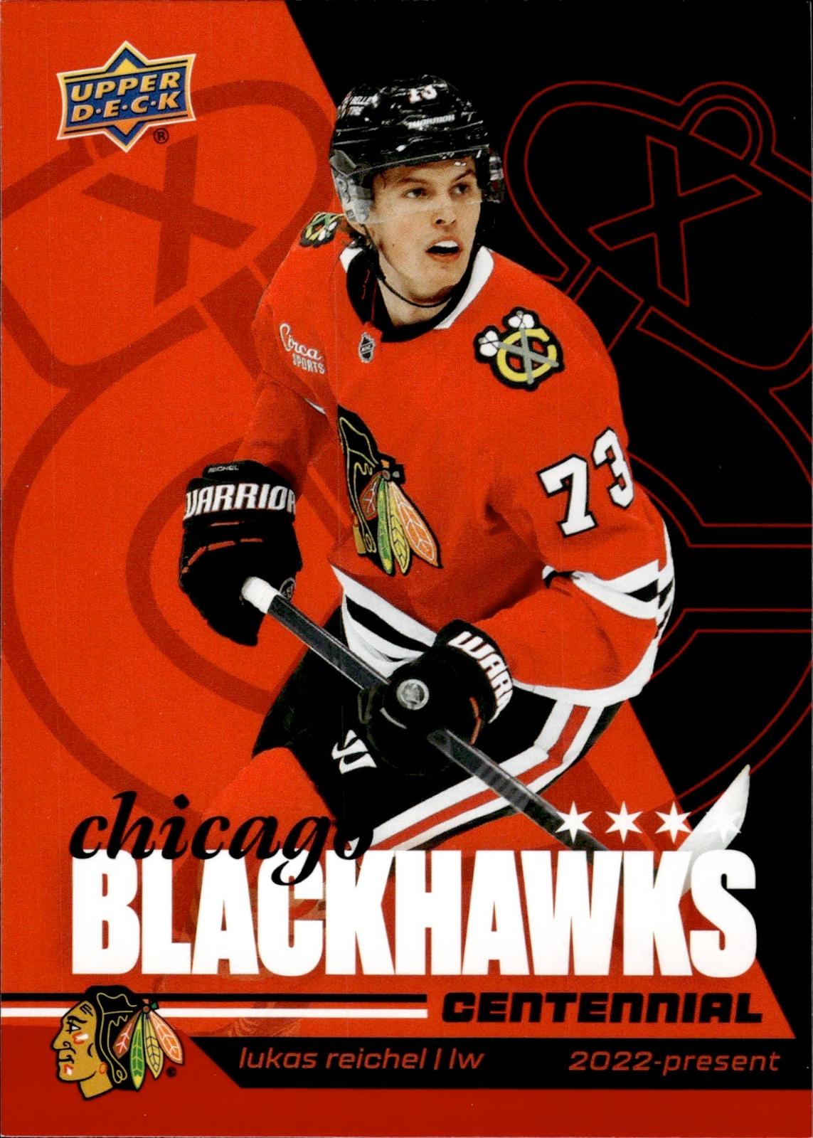 Lukas Reichel 2025-26 Upper Deck Chicago Blackhawks Centennial #13 Blackhawks