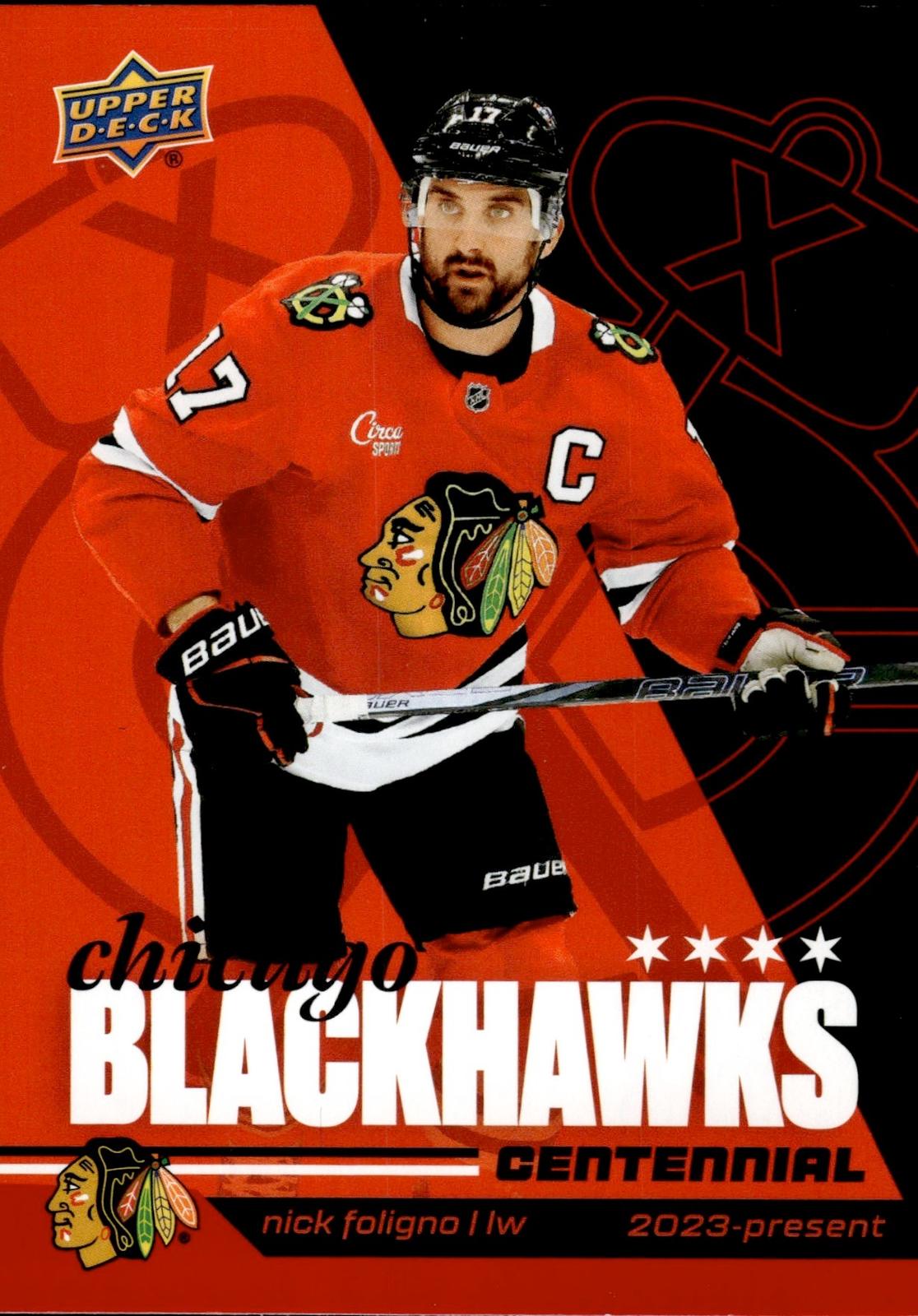 Nick Foligno 2025-26 Upper Deck Chicago Blackhawks Centennial #37 Blackhawks
