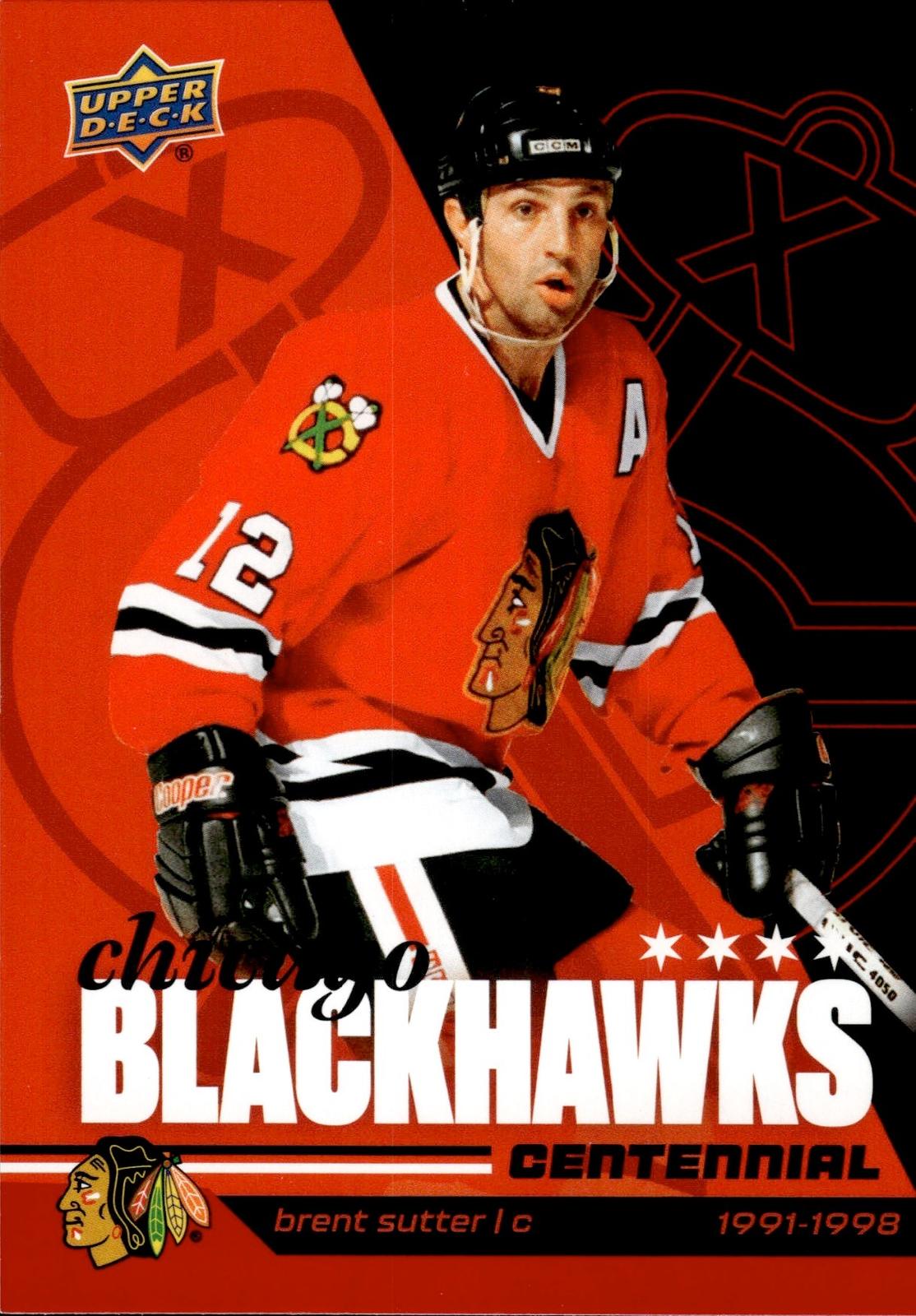 Brent Sutter 2025-26 Upper Deck Chicago Blackhawks Centennial #27 Blackhawks