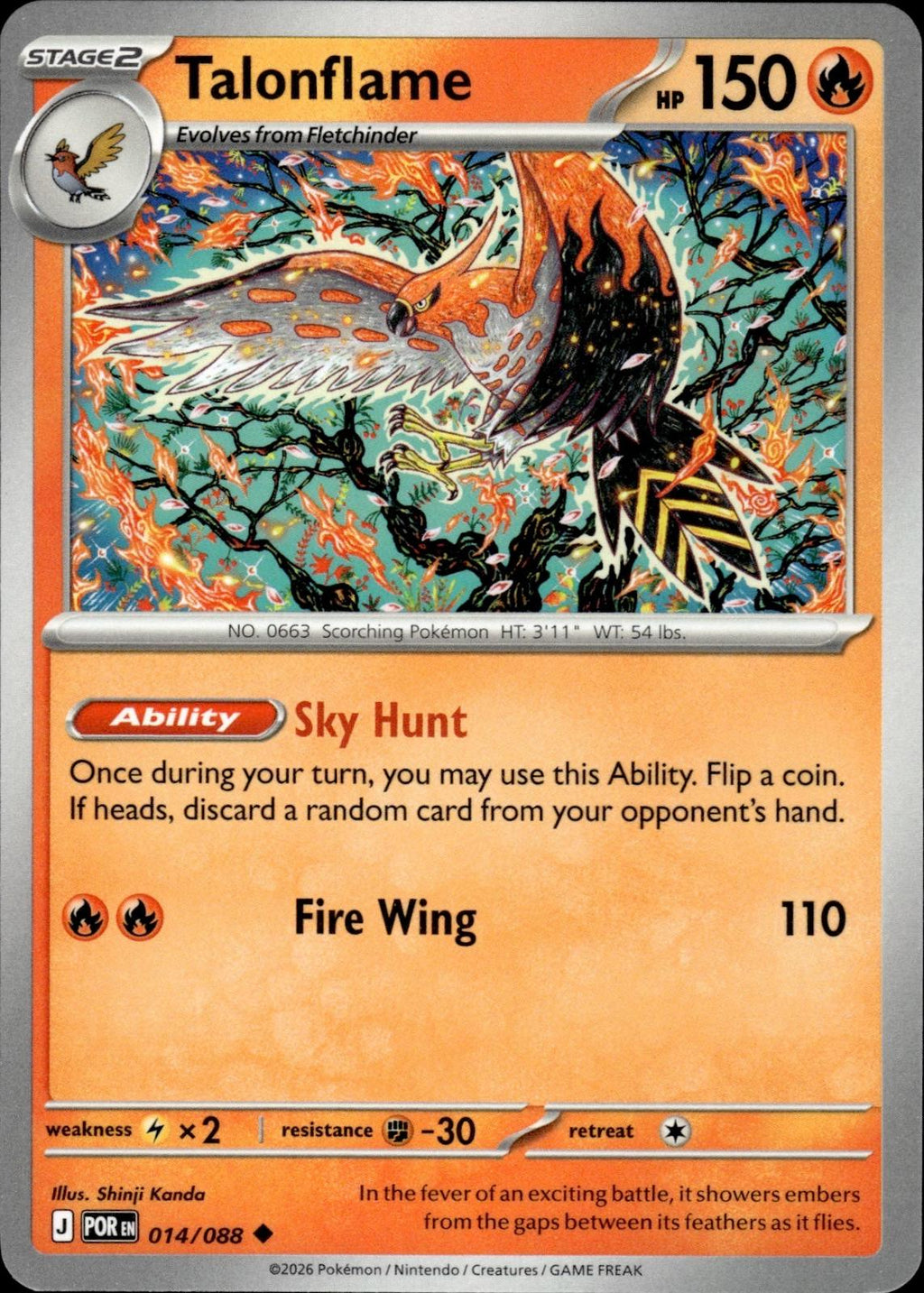 Talonflame ME03: Perfect Order #014/088 Uncommon