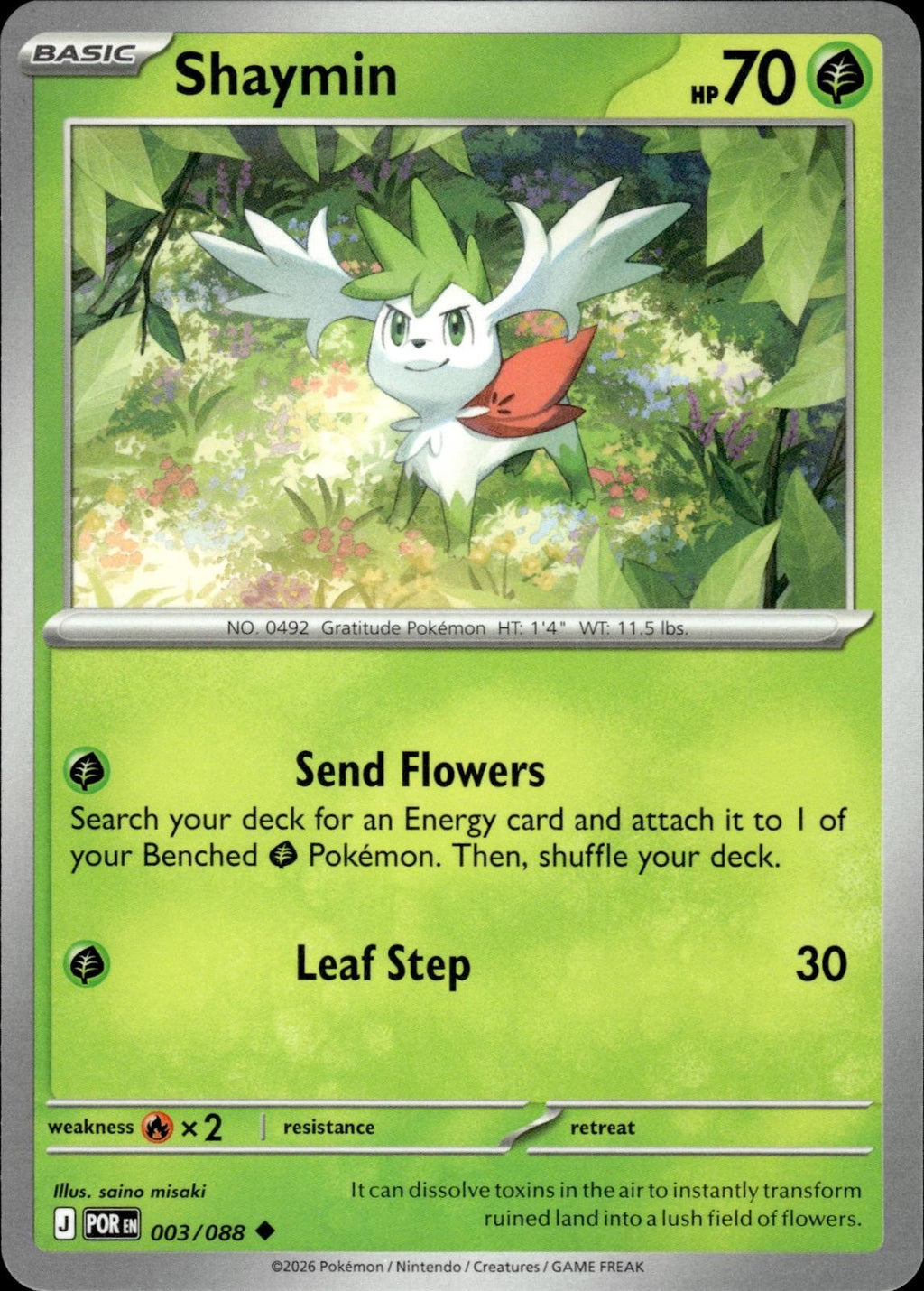 Shaymin ME03: Perfect Order #003/088 Uncommon