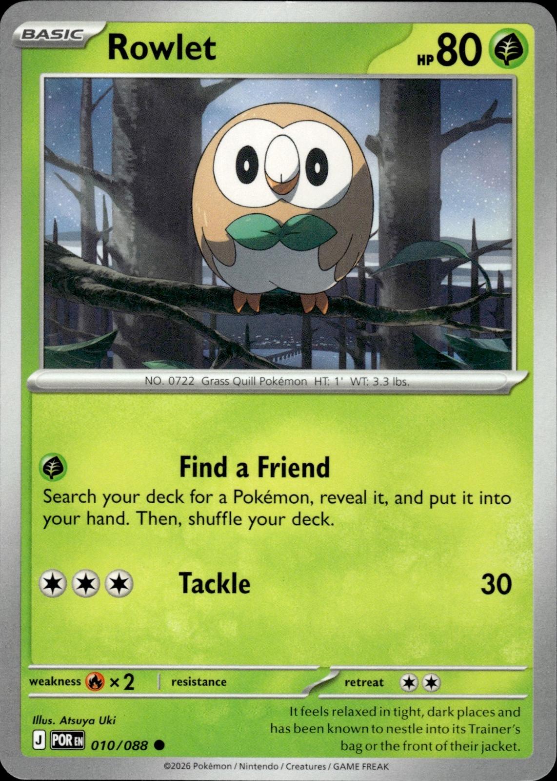 Rowlet ME03: Perfect Order #010/088 Common