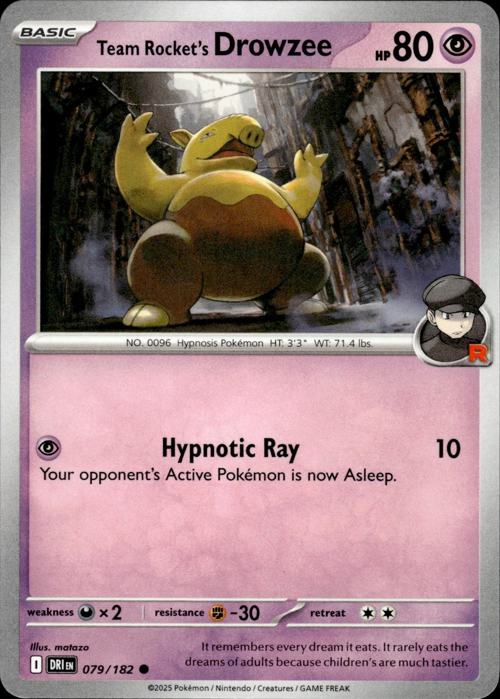 Team Rocket's Drowzee SV10: Destined Rivals #079/182 Common
