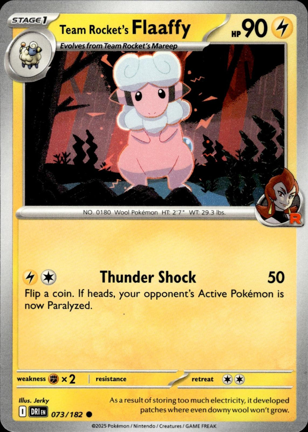 Team Rocket's Flaaffy SV10: Destined Rivals #073/182 Common