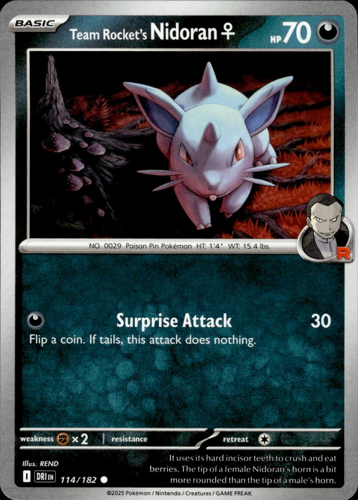 Team Rocket's Nidoran F SV10: Destined Rivals #114/182 Common