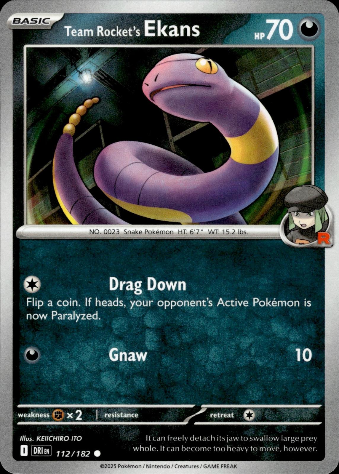 Team Rocket's Ekans SV10: Destined Rivals #112/182 Common