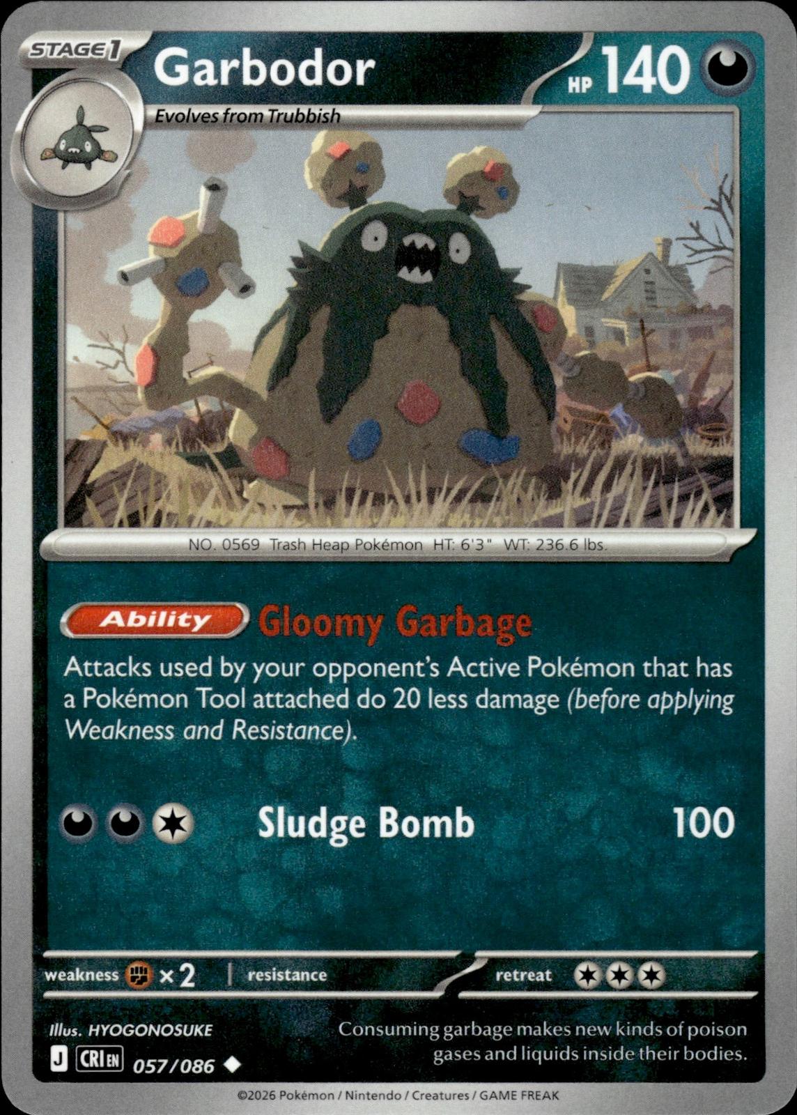 Garbodor ME04: Chaos Rising #057/086 Uncommon