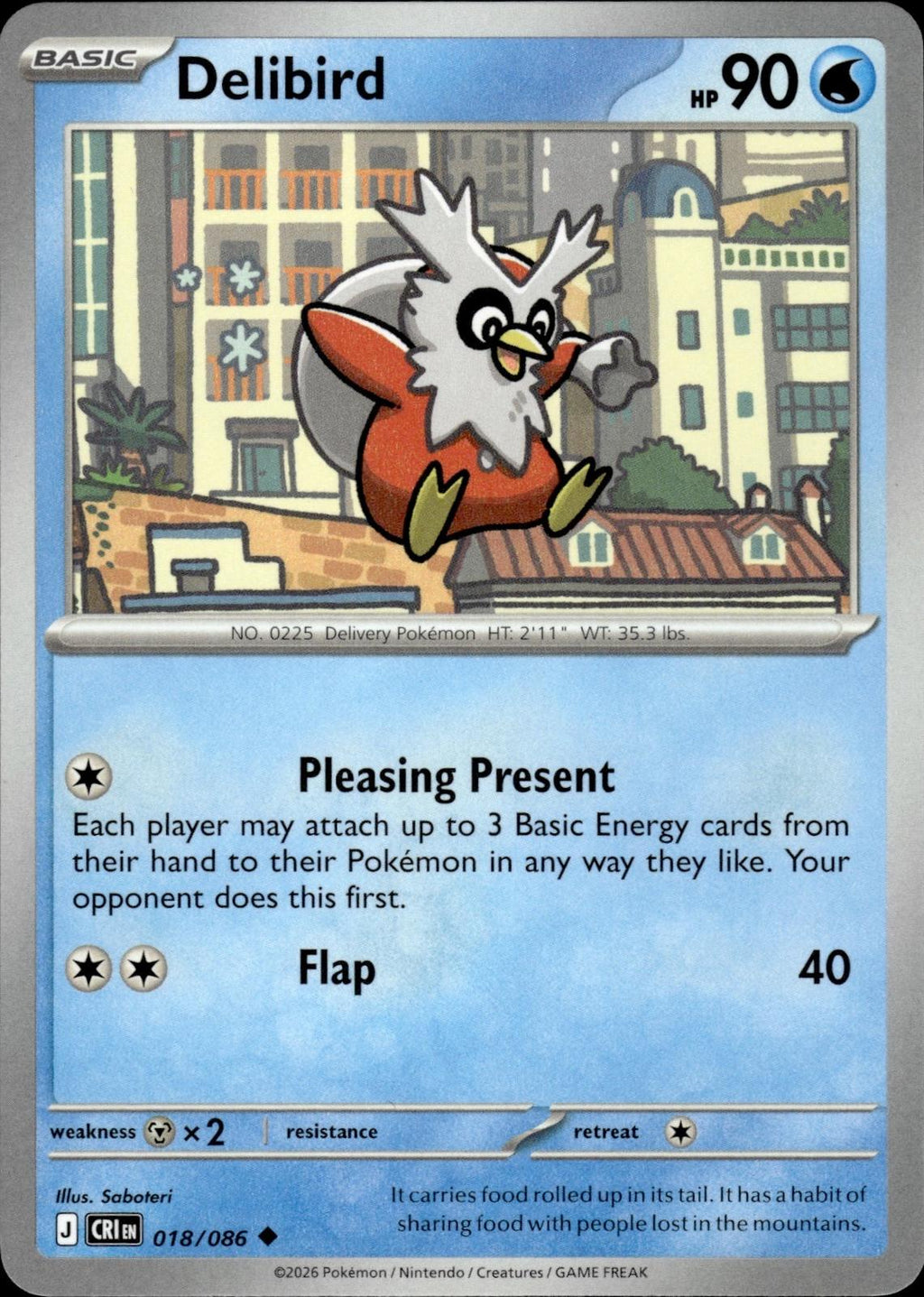 Delibird ME04: Chaos Rising #018/086 Uncommon