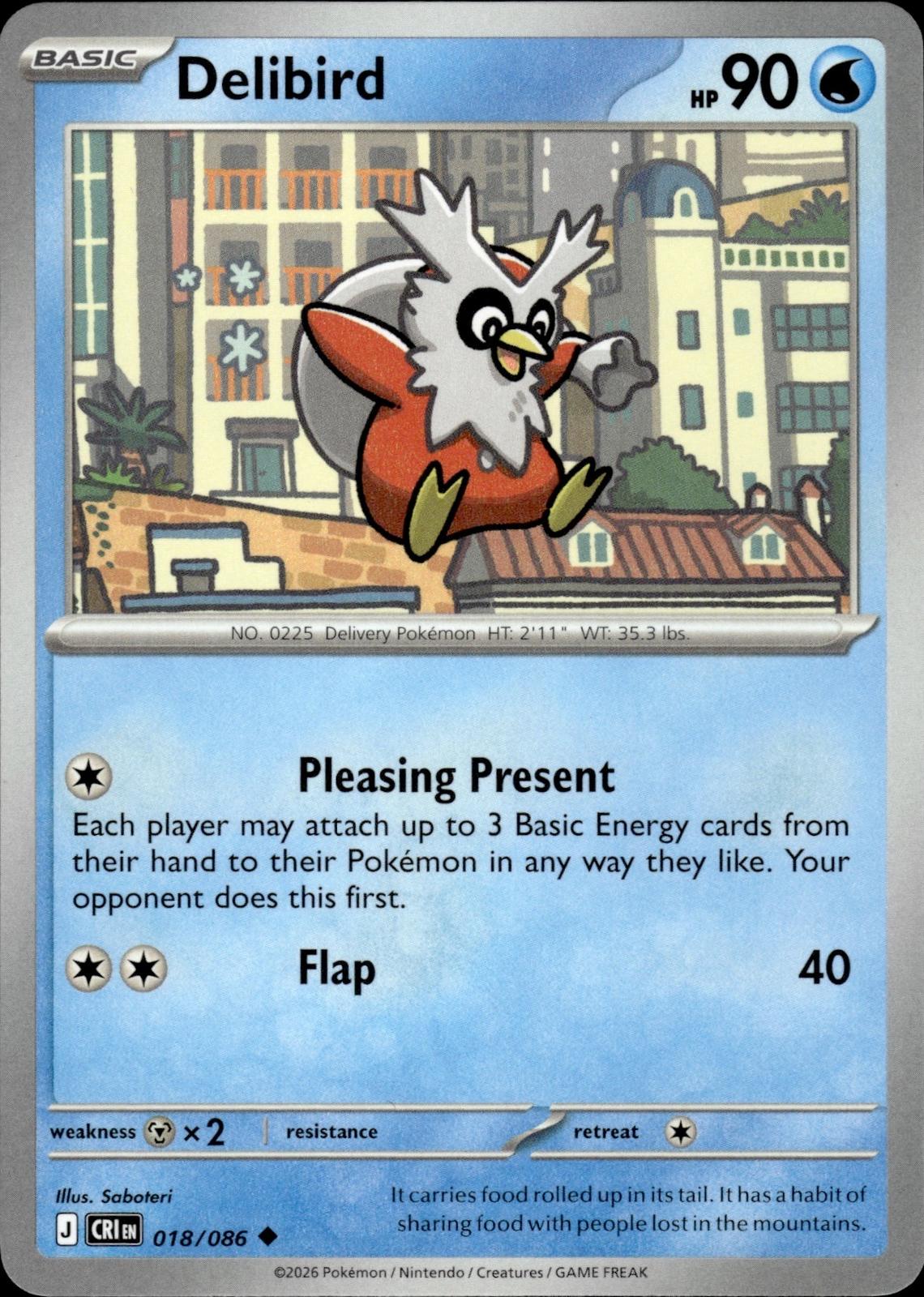 Delibird ME04: Chaos Rising #018/086 Uncommon